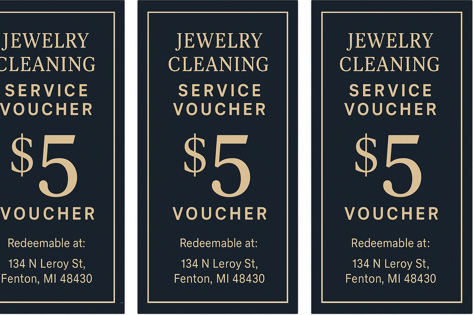 Jewelry Cleaning Service Voucher